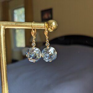 Glass dangle earrings